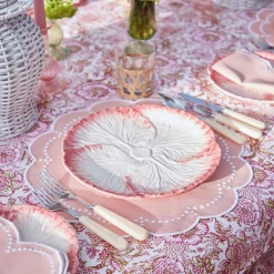 Pink Capri Lettuce Dinner Plate