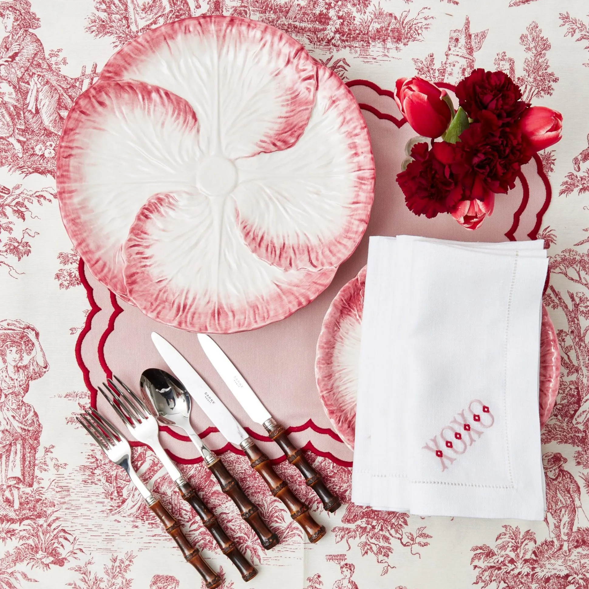 Pink Capri Lettuce Dinner Plate