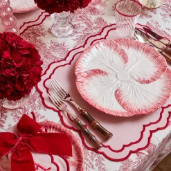 Pink Capri Lettuce Dinner Plate