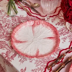 Pink Capri Lettuce Starter Plate (Set Of 4)