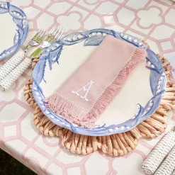 Pink Fringe Napkins (Set Of 4)