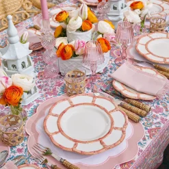 Pink Fringe Napkins (Set Of 4)