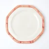 Pink Geometric Bamboo Dinner Plate