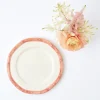 Pink Geometric Bamboo Starter Plate