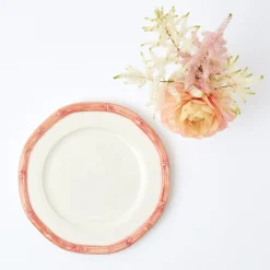 Pink Geometric Bamboo Starter Plate