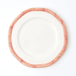 Pink Geometric Bamboo Starter Plate