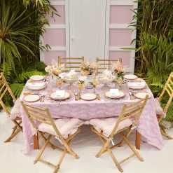 Pink Geometric Bamboo Starter Plate