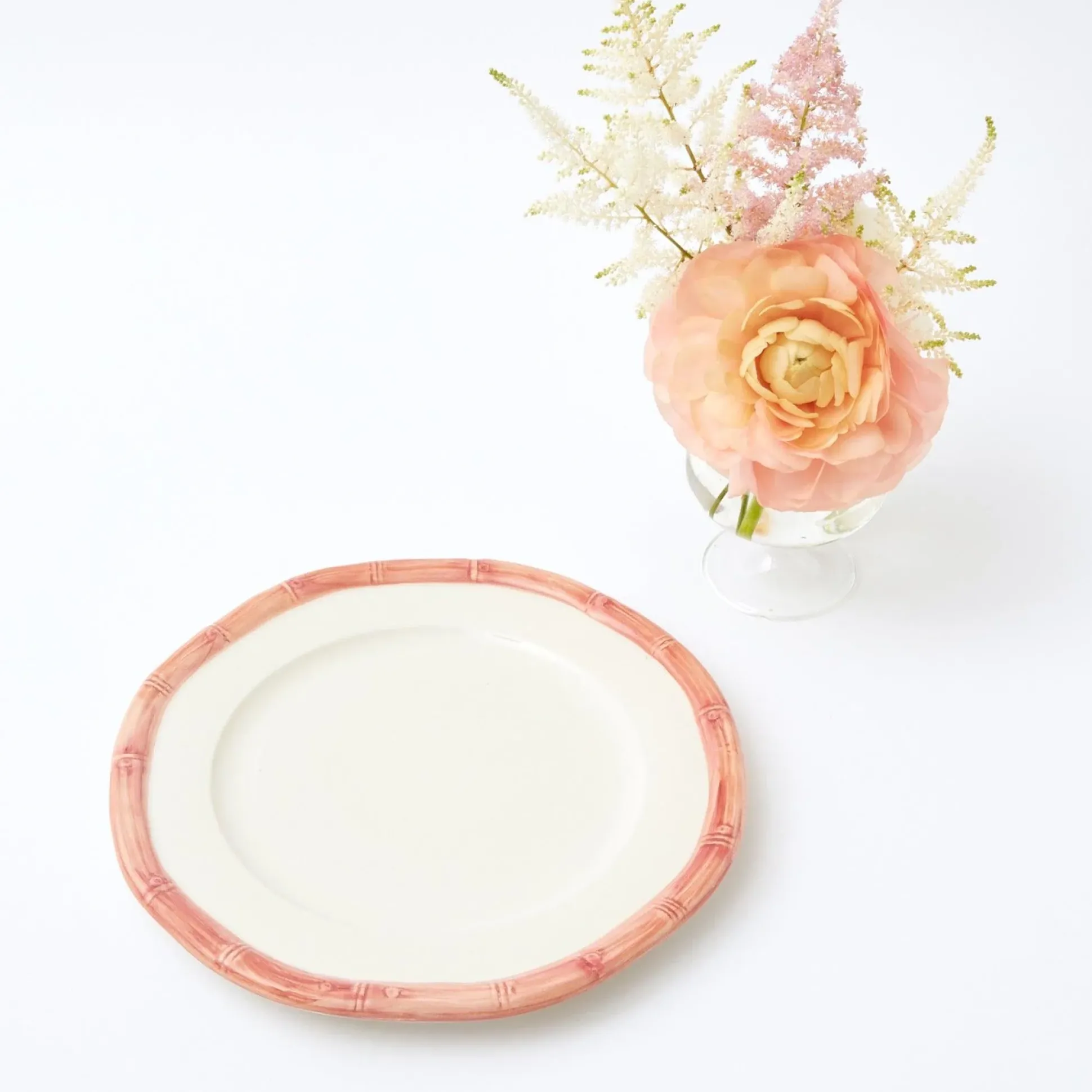 Pink Geometric Bamboo Starter Plate