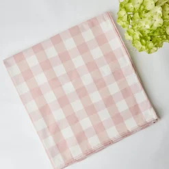 Pink Gingham Tablecloth