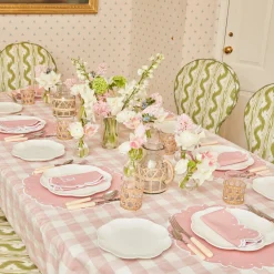 Pink Gingham Tablecloth