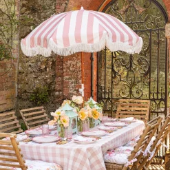 Pink Gingham Tablecloth