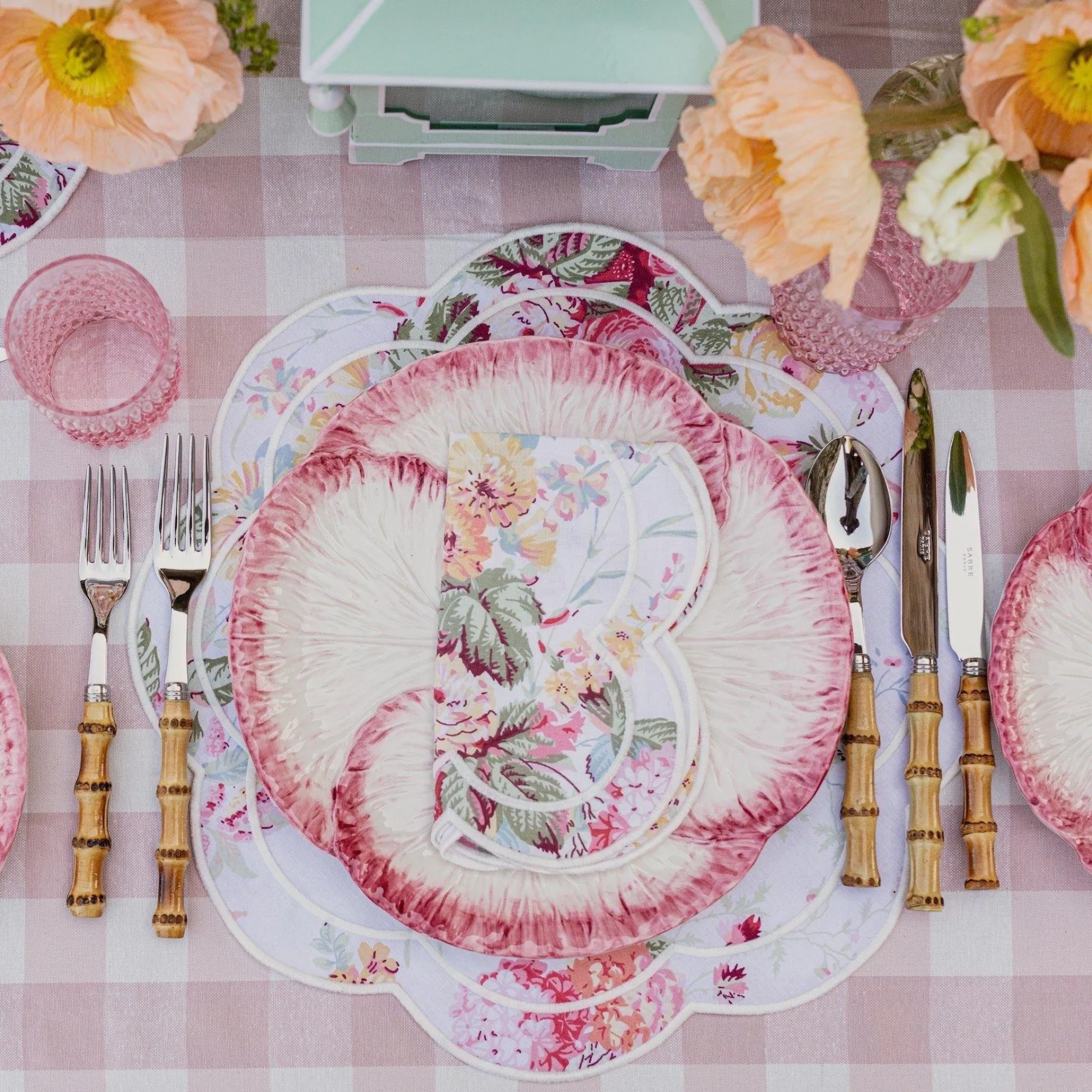 Pink Gingham Tablecloth