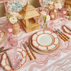 Pink Leopard Ikat Tablecloth