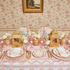 Pink Leopard Ikat Tablecloth