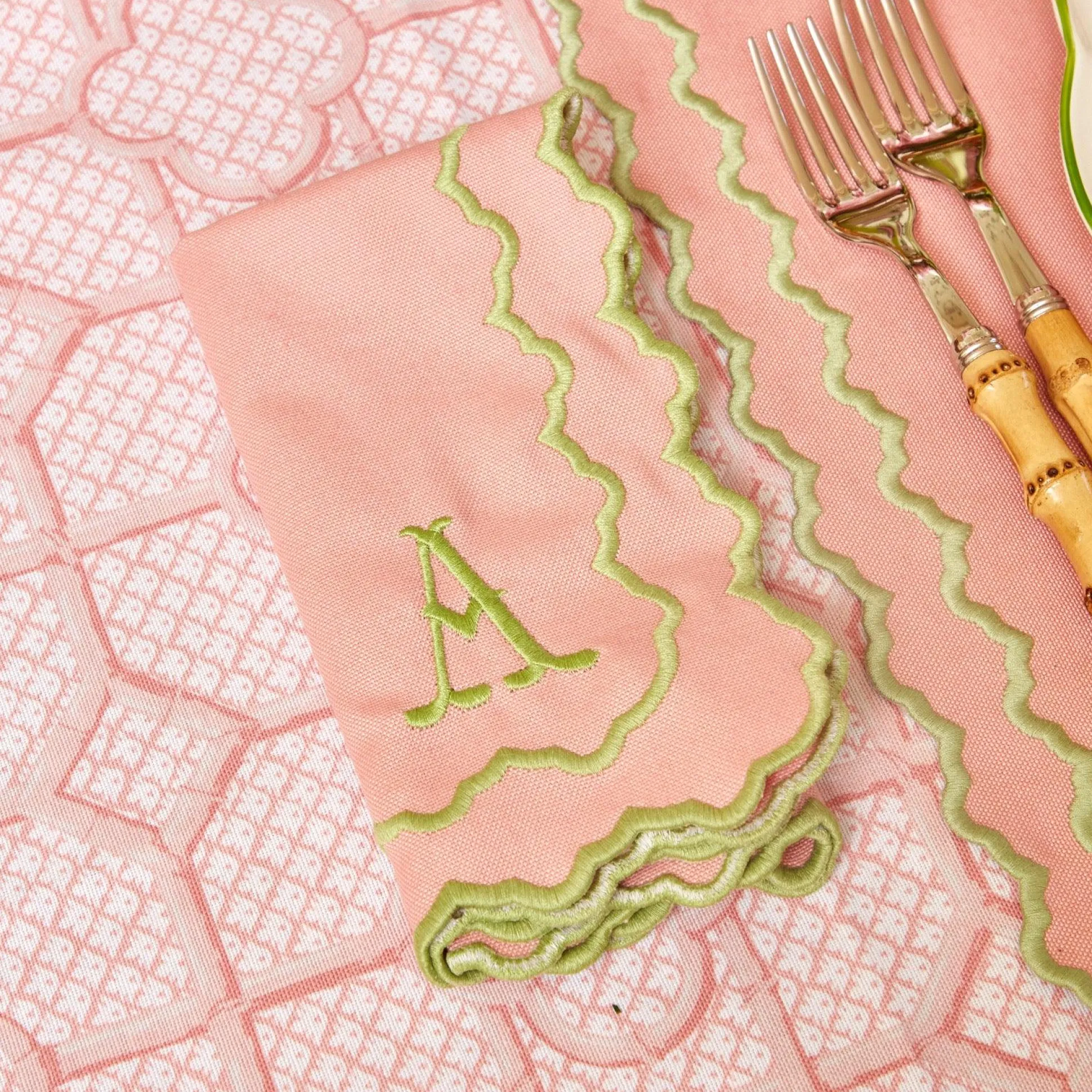 Pink Penelope Napkins (Set Of 4)