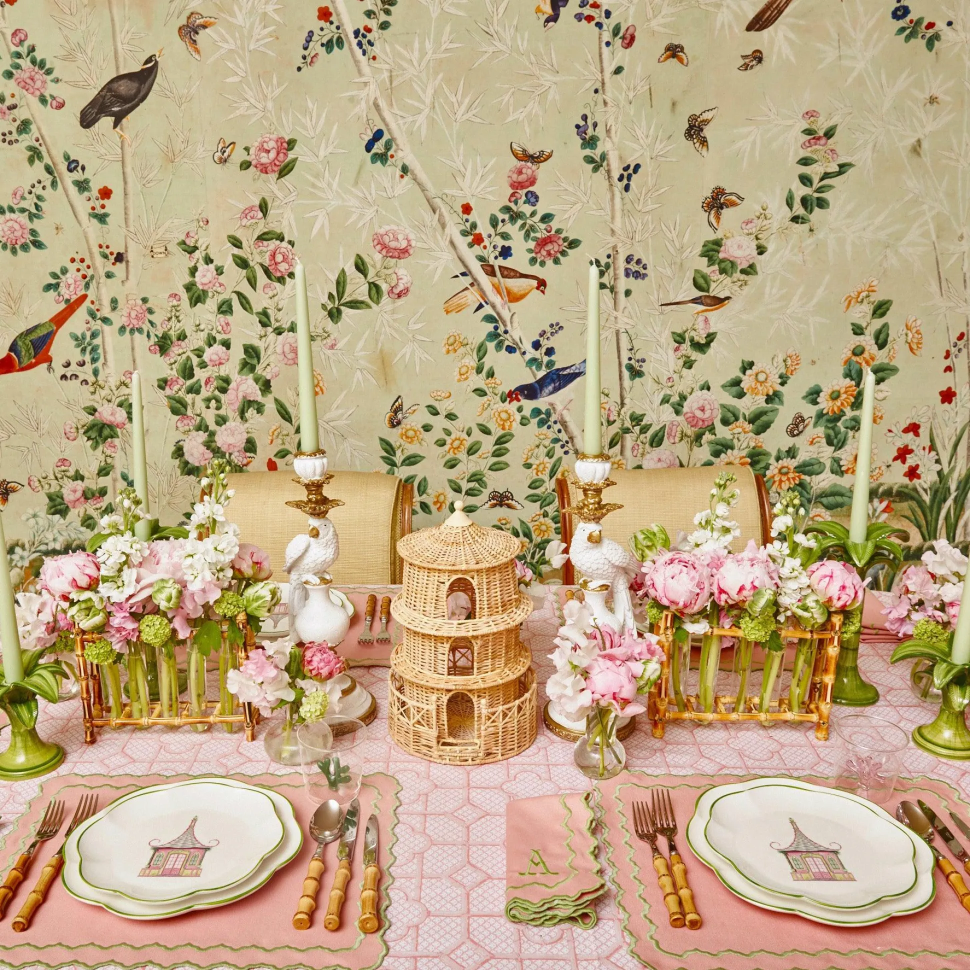 Pink Penelope Napkins (Set Of 4)