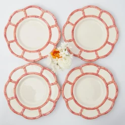 Pink Petal Bamboo Dinner Plates (Set Of 4)