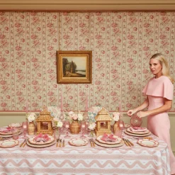 Pink Petal Bamboo Dinner Plates (Set Of 4)