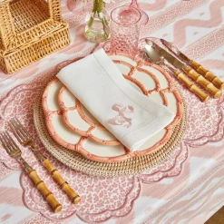 Pink Petal Bamboo Starter Plates (Set Of 4)