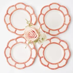 Pink Petal Bamboo Starter Plates (Set Of 4)
