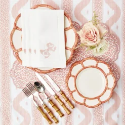 Pink Petal Bamboo Starter Plates (Set Of 4)