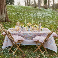 Pink Rattan Napkin Bow (Set Of 4)