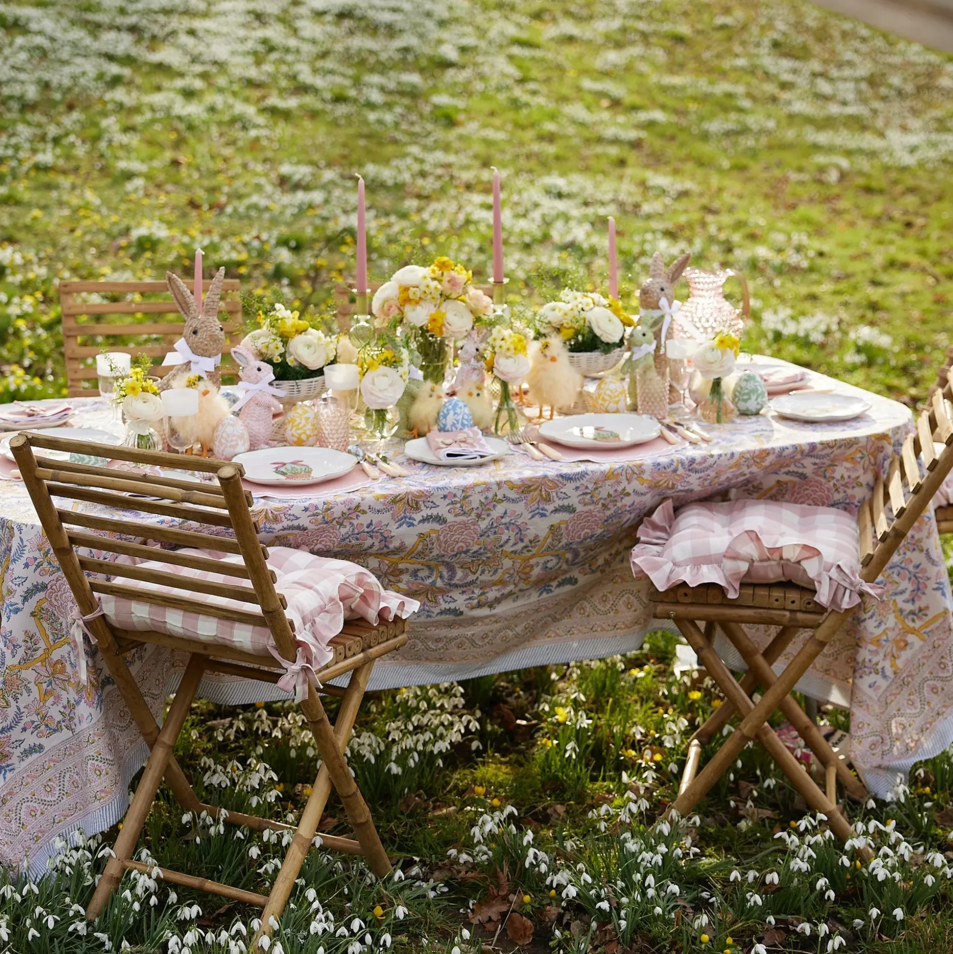 Pink Rattan Napkin Bow (Set Of 4)