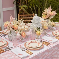 Pink Trailing Ferns Tablecloth