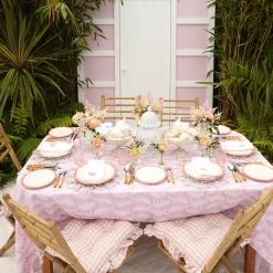 Pink Trailing Ferns Tablecloth
