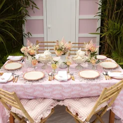 Pink Trailing Ferns Tablecloth