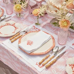 Pink Trailing Ferns Tablecloth