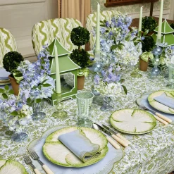 Potted Boxwood With Green Bow Decoration Set