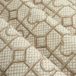 Putty Bamboo Trellis Fabric