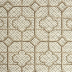 Putty Bamboo Trellis Fabric