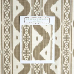 Putty Ikat Stripe Fabric