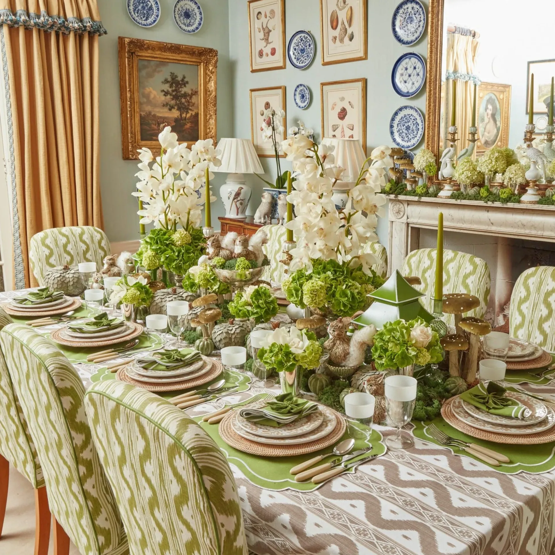 Putty Ikat Tablecloth