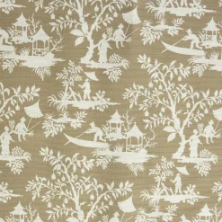 Putty Pagoda Garden Fabric