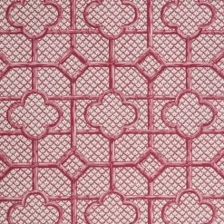 Raspberry Pink Bamboo Trellis Fabric