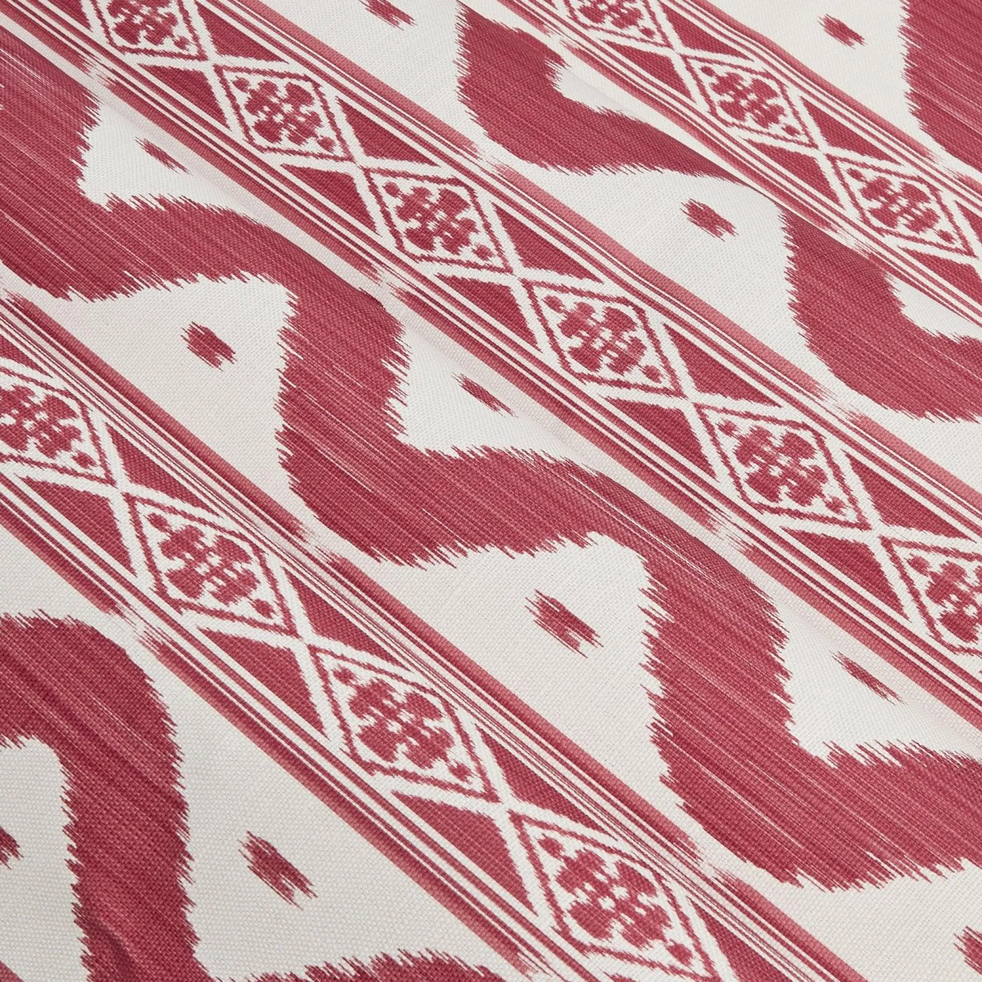 Raspberry Pink Ikat Stripe Fabric