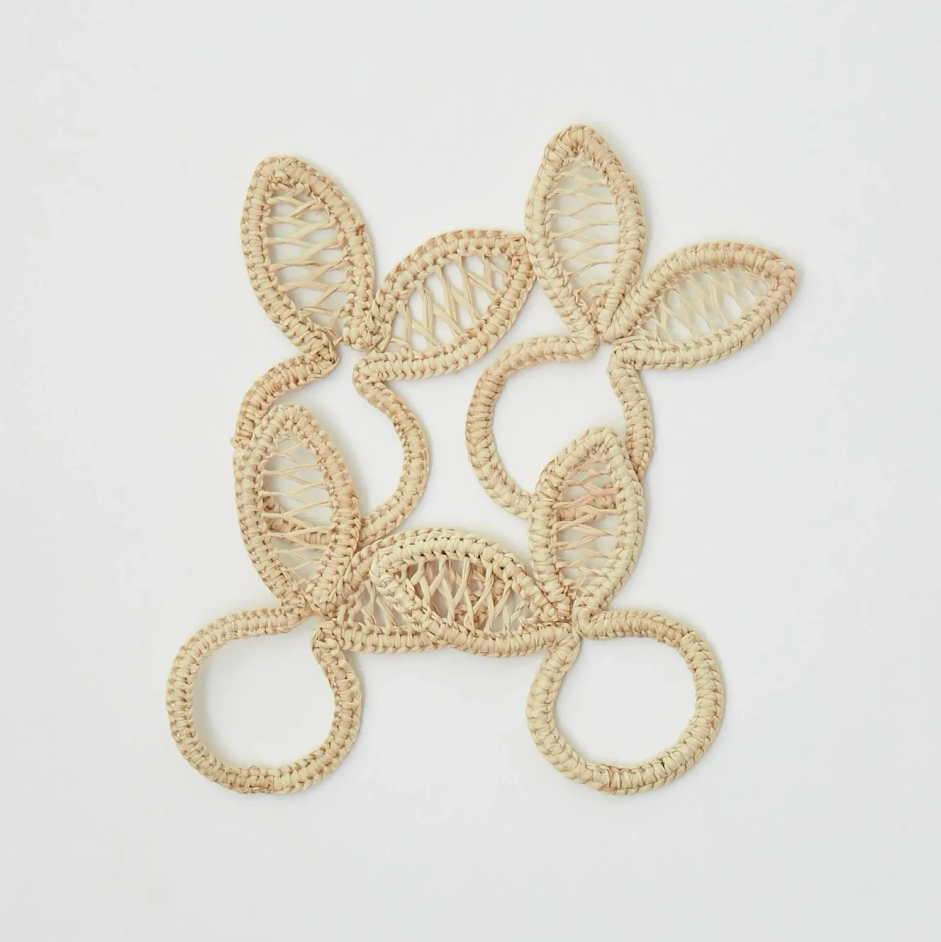Rattan Bunny Napkin Rings (Set Of 4)
