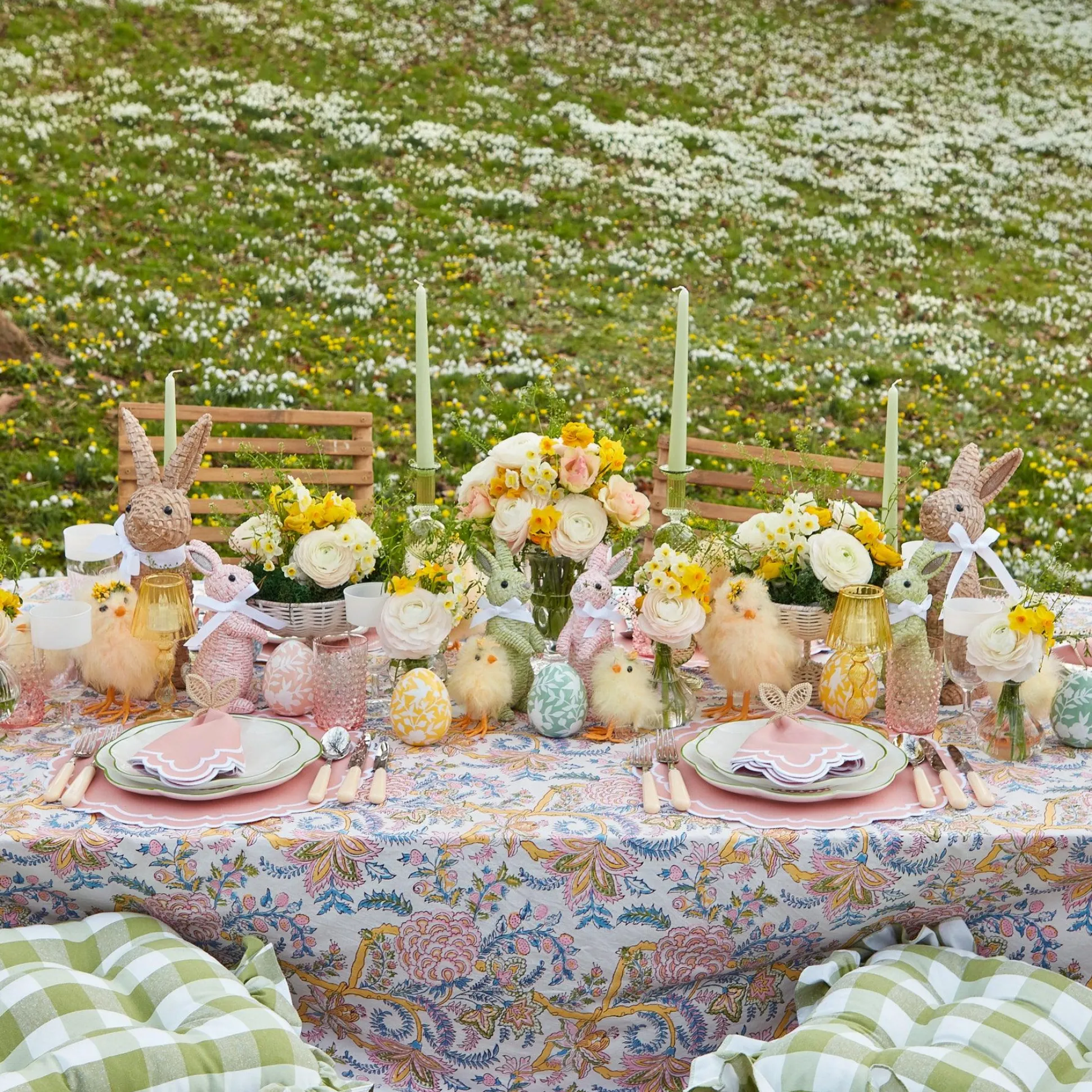 Rattan Bunny Napkin Rings (Set Of 4)