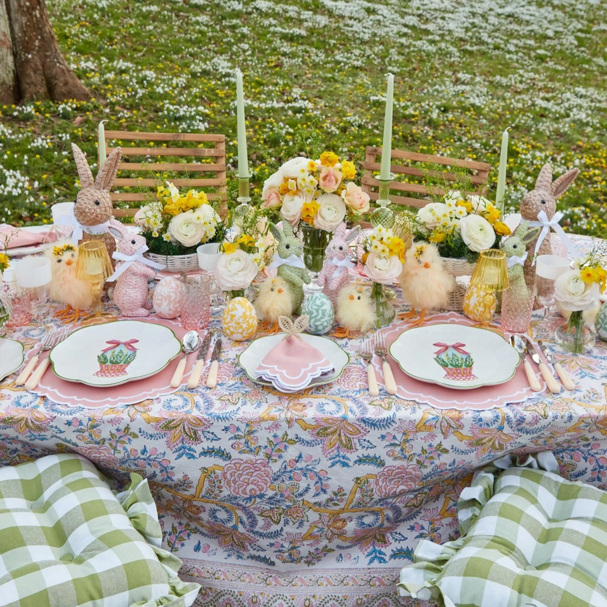 Rattan Bunny Napkin Rings (Set Of 4)