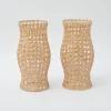 Rattan Hurricane Lantern (Pair)