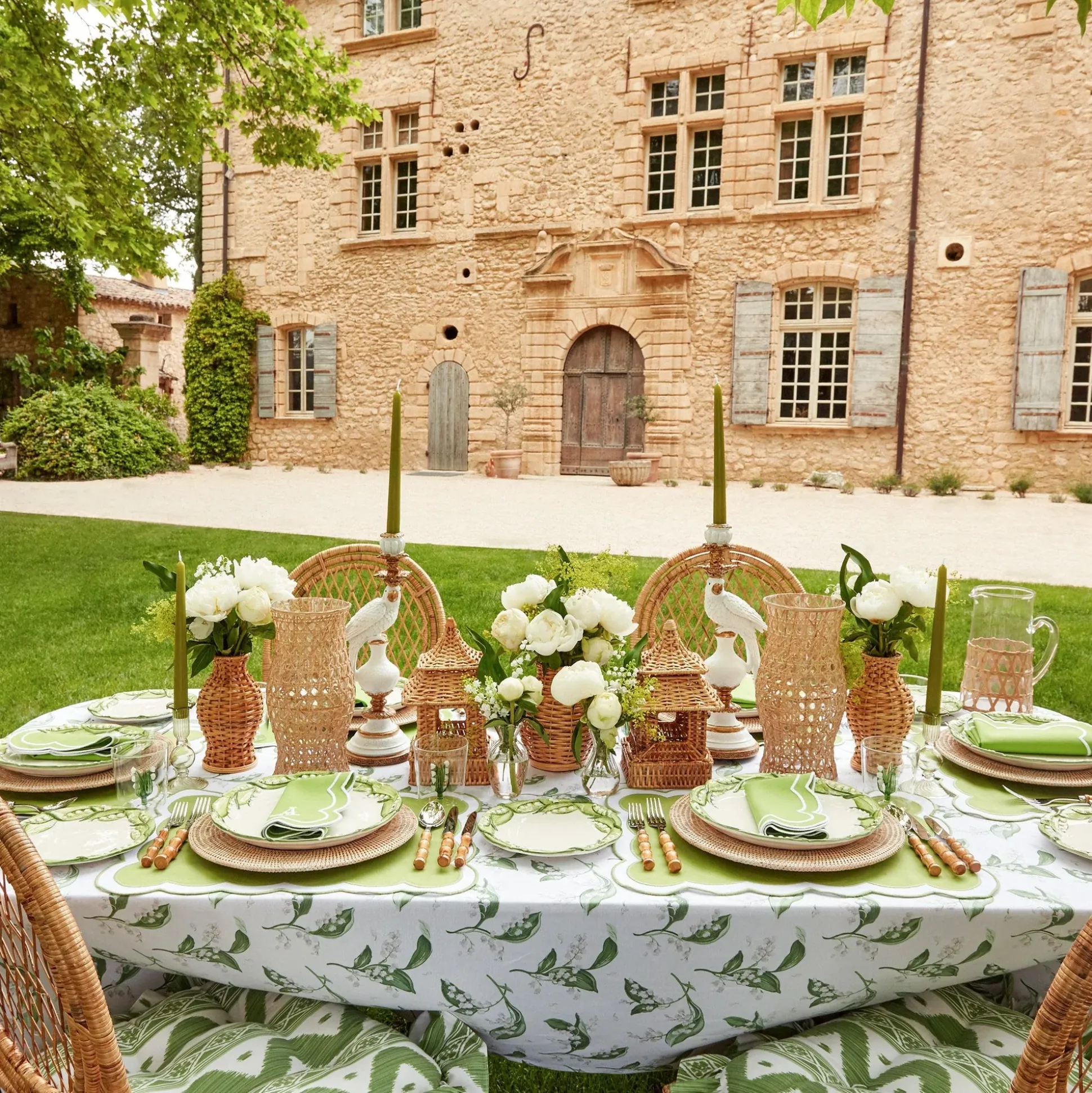 Rattan Hurricane Lantern (Pair)