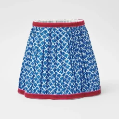 Rechargeable Lamp With Blue Lotus Lampshade