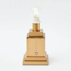 Rechargeable Lamp With Blue Lotus Lampshade