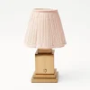 Rechargeable Lamp With Pink Lotus Lampshade