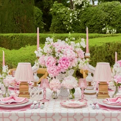 Rechargeable Lamp With Pink Lotus Lampshade