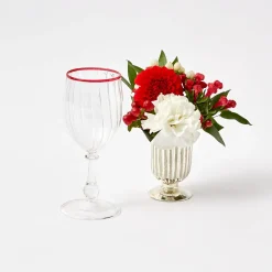 Red Rim Wine Glasses (Set Of 4)