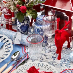 Red Rim Wine Glasses (Set Of 4)